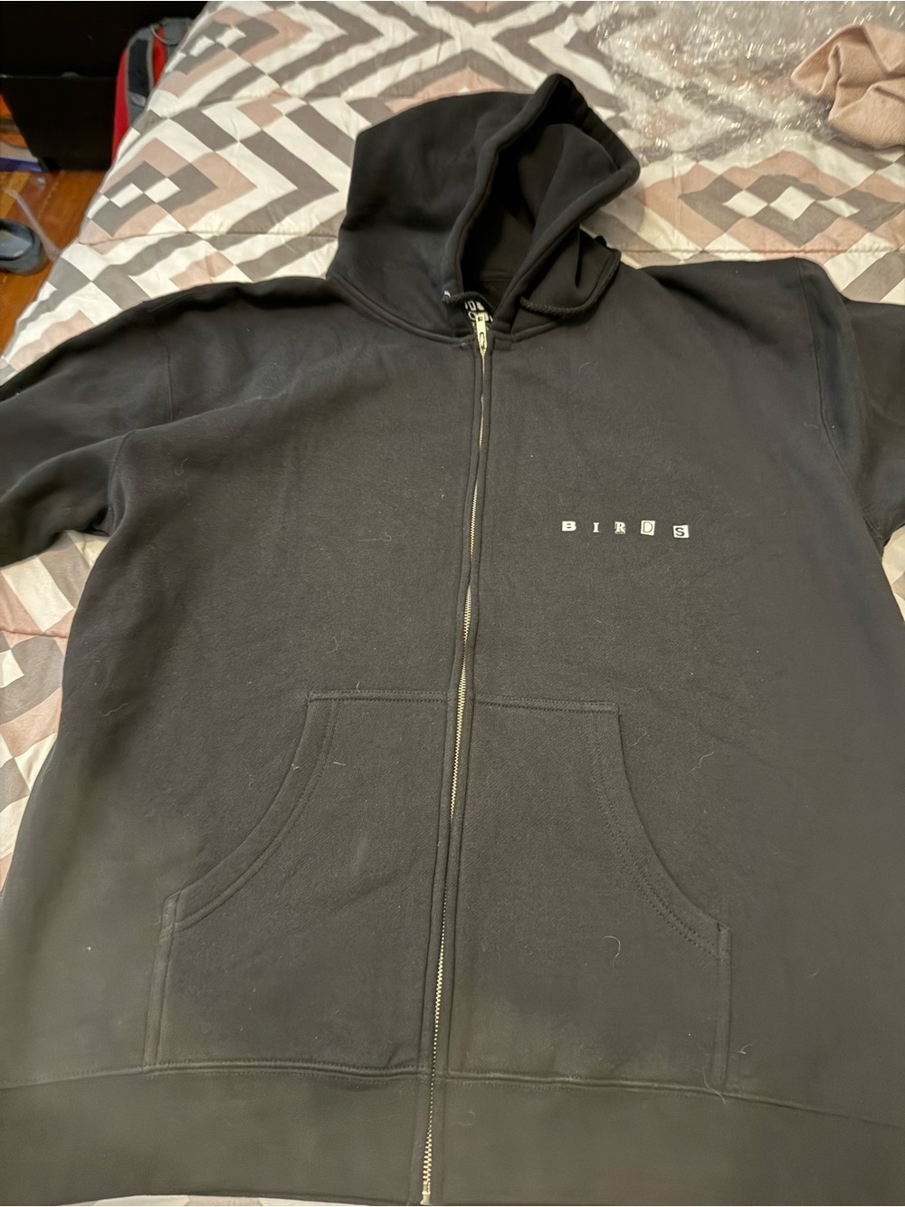 Travis Scott Black Hoodie with Branded Interior Printe